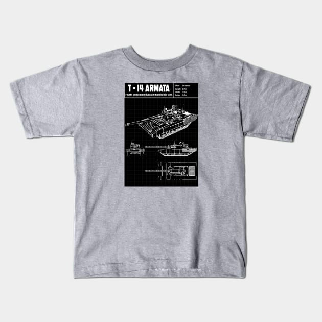 T-14 ARMATA SCHEMATIC Kids T-Shirt by theanomalius_merch